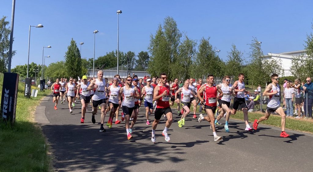 English and Welsh Masters running at Shrewsbury 5k