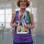 Surprising Sarah at the British Masters Championships;- Throws Pentathlon- 10000m Track- 1 Mile Track- 10000m Track Walk- 1 Mile Track Walk