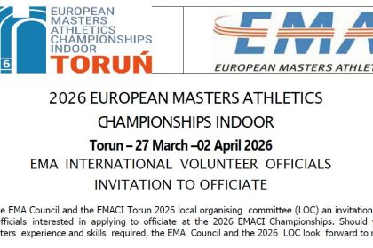 2026 EUROPEAN MASTERS ATHLETICS CHAMPIONSHIPS INDOOR - INTERNATIONAL VOLUNTEER OFFICIALS - EMA
